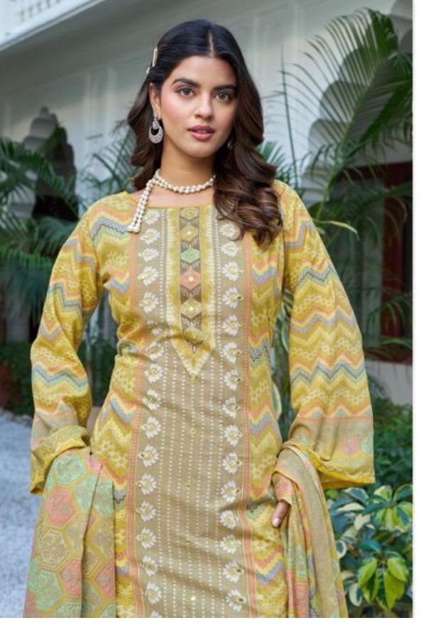 Zulfat Designer Studio Summer Breeze 3 Cotton Suit 715-002