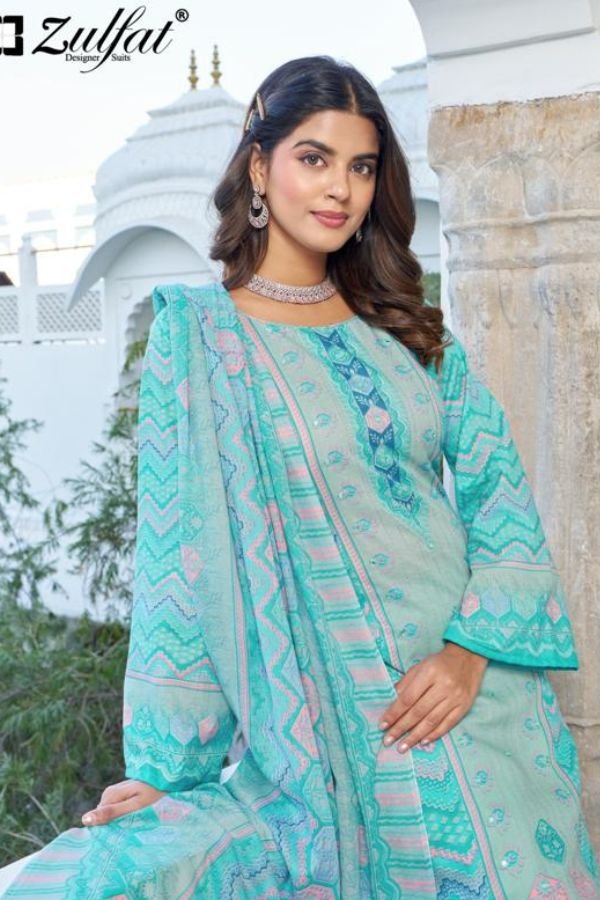 Zulfat Designer Studio Summer Breeze 3 Cotton Suit 715-004