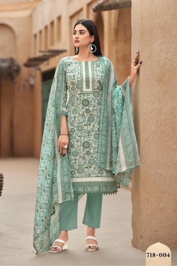 Zulfat Designer Studio Taniara Pure Cotton Suit 718-004