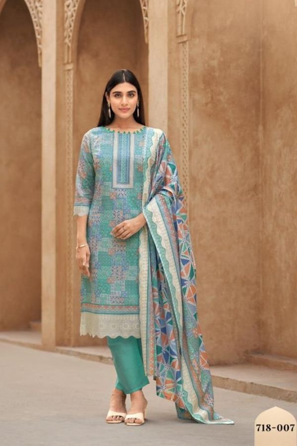Zulfat Designer Studio Taniara Pure Cotton Suit 718-007