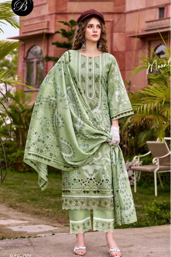 Belliza Designer Studio Gulistaan Pure Cotton Suit 949-001