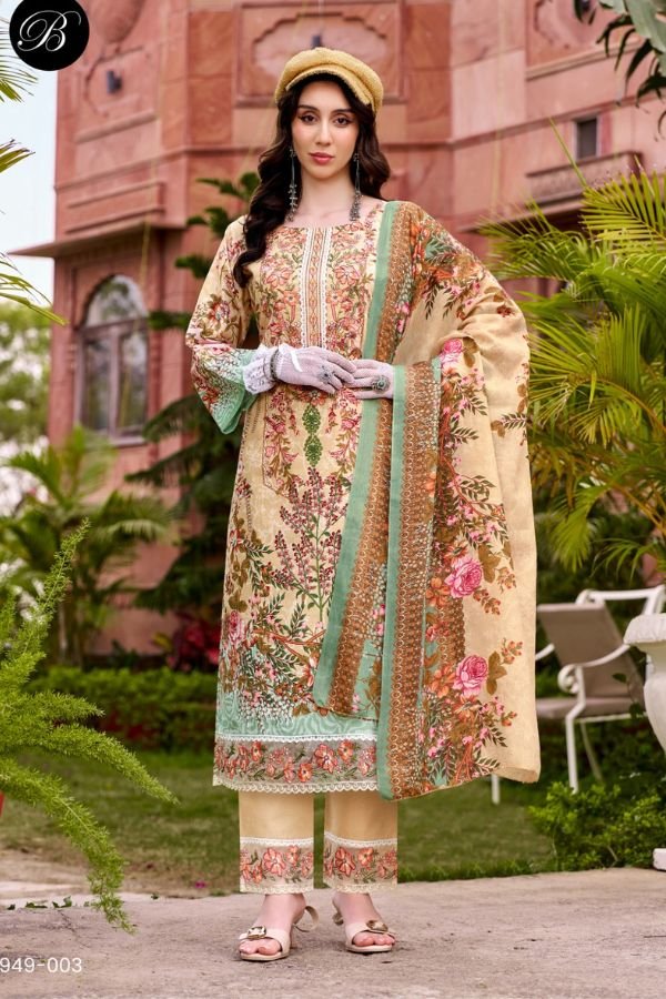 Belliza Designer Studio Gulistaan Pure Cotton Suit 949-003