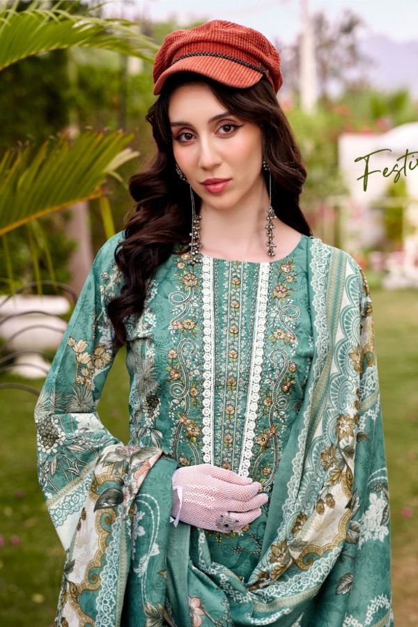 Belliza Designer Studio Gulistaan Pure Cotton Suit 949-008