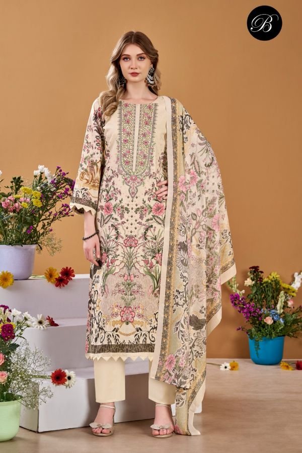 Belliza Designer Studio Naira Vol-145 Pure Cotton Suit 985-001