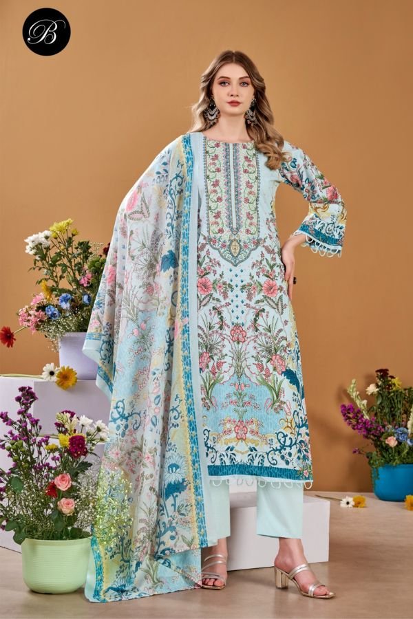 Belliza Designer Studio Naira Vol-145 Pure Cotton Suit 985-006