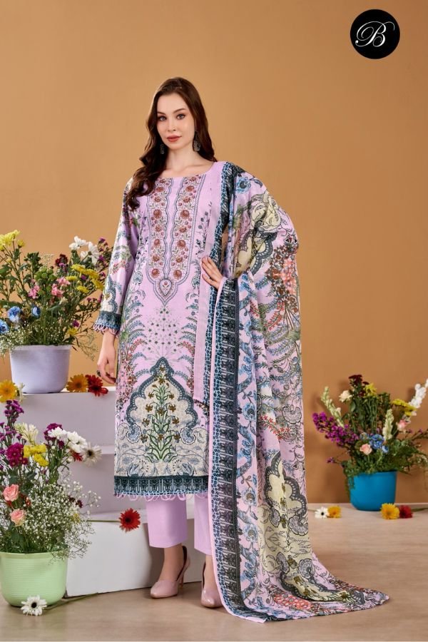 Belliza Designer Studio Naira Vol-145 Pure Cotton Suit 985-007