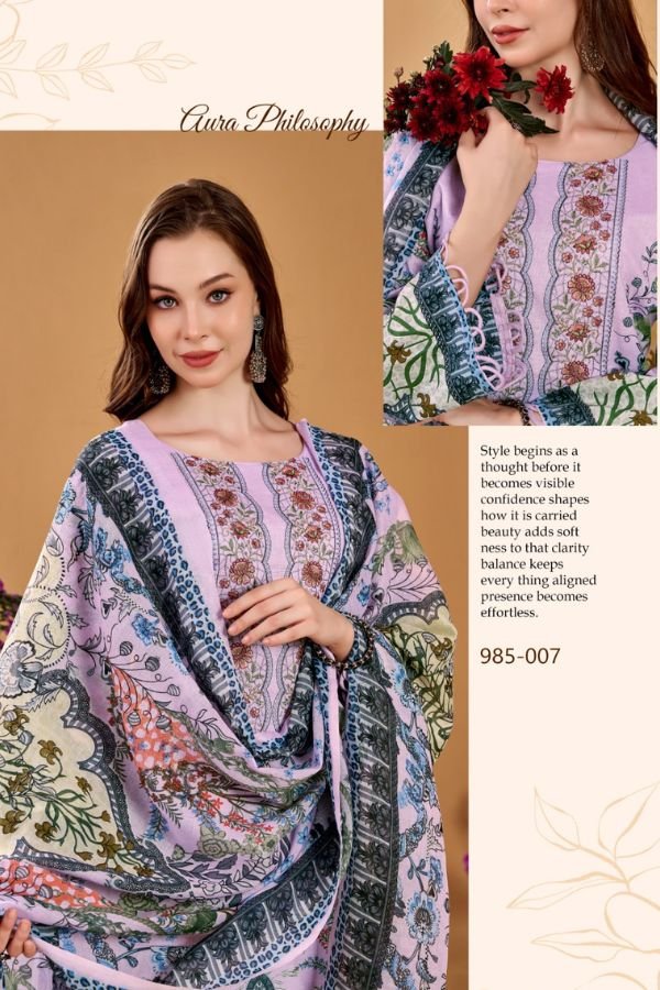 Belliza Designer Studio Naira Vol-145 Pure Cotton Suit 985-007