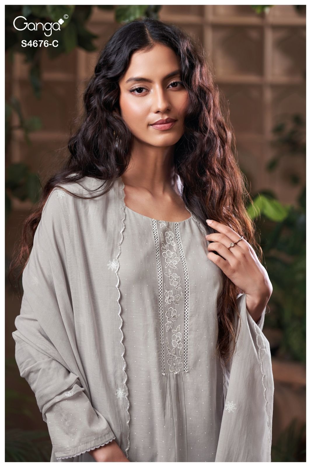 Ganga Fashion Bireva S4676 Premium Pure Mul Suit S4676-C