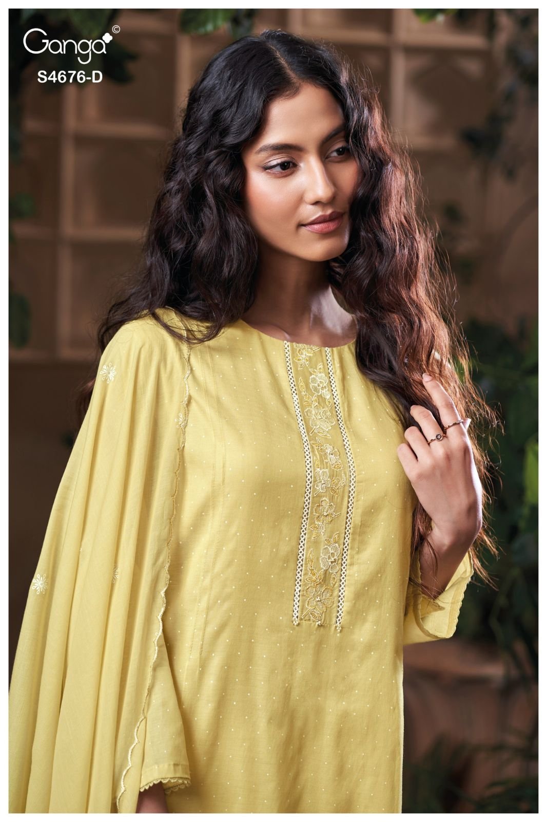 Ganga Fashion Bireva S4676 Premium Pure Mul Suit S4676-D