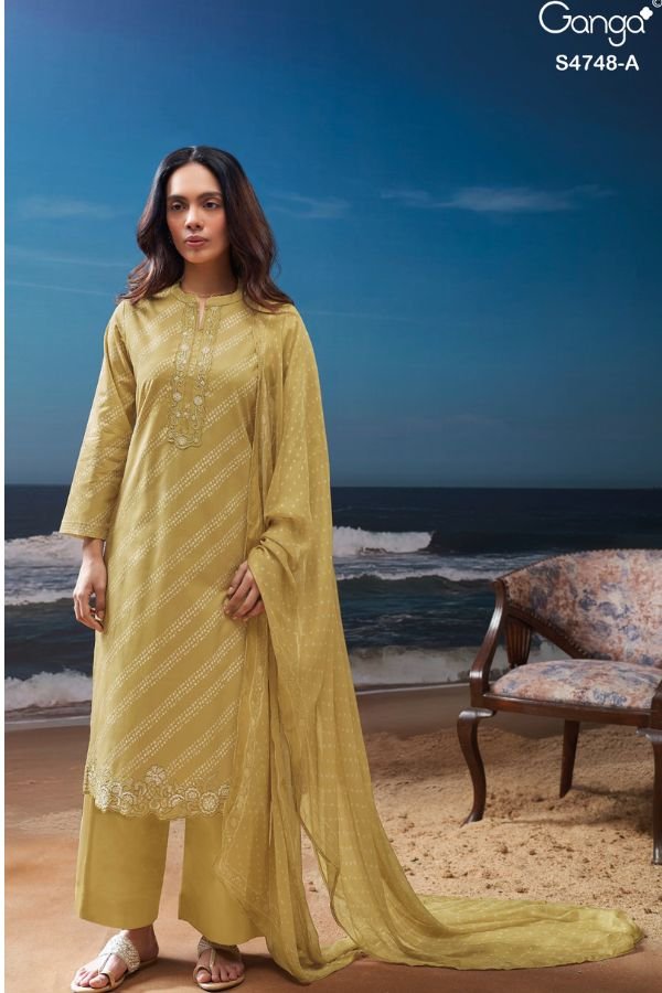 Ganga Fashion Cairael S4748 Premium Cotton Suit S4748-A