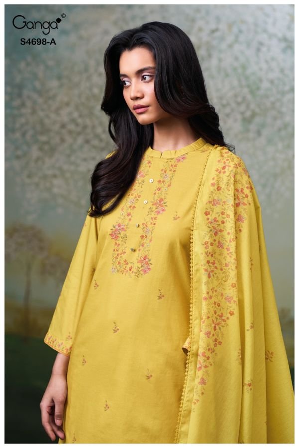 Ganga Fashion Charisha S4698 Premium Cotton Suit S4698-A