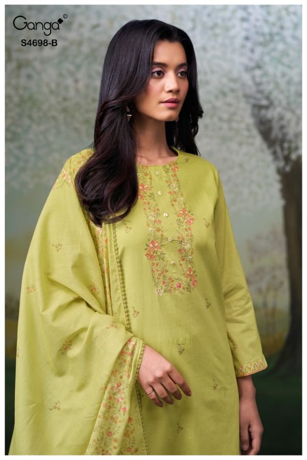 Ganga Fashion Charisha S4698 Premium Cotton Suit S4698-B