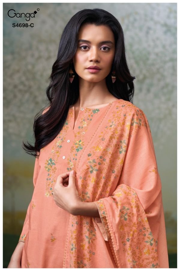 Ganga Fashion Charisha S4698 Premium Cotton Suit S4698-C