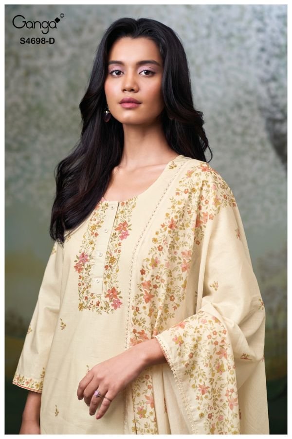 Ganga Fashion Charisha S4698 Premium Cotton Suit S4698-D