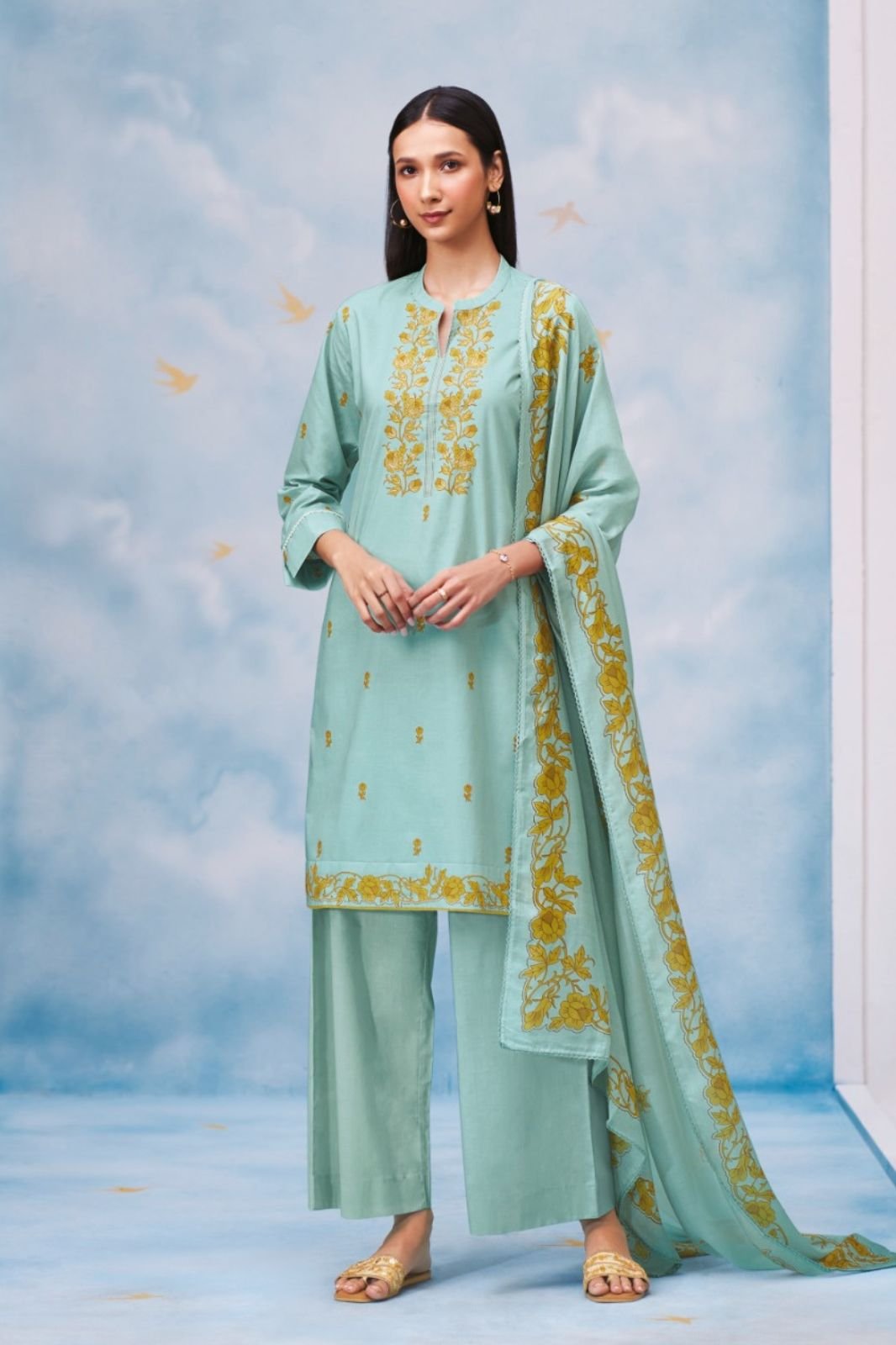 Ganga Fashion Chenoa S4854 Premium Cotton Suit S4854-C