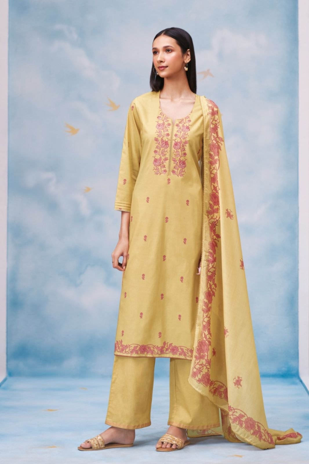 Ganga Fashion Chenoa S4854 Premium Cotton Suit S4854-D