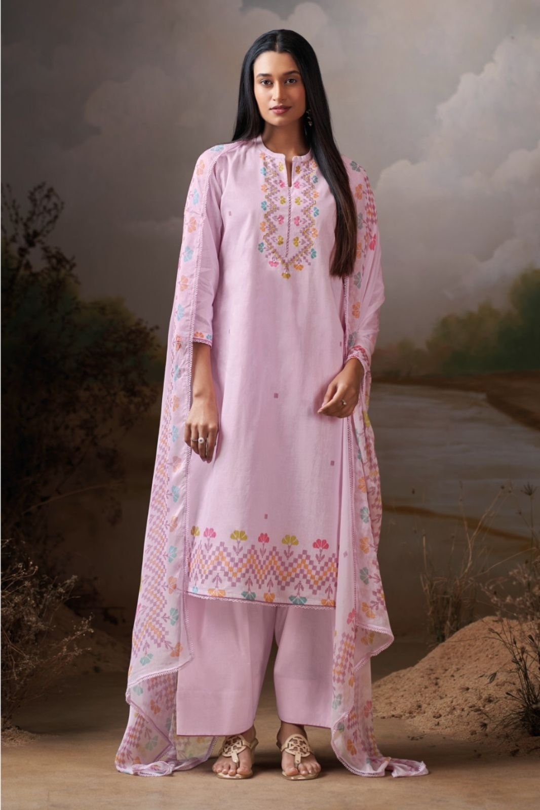 Ganga Fashion Cosima S4788 Premium Organdy Mul Suit S4788-C