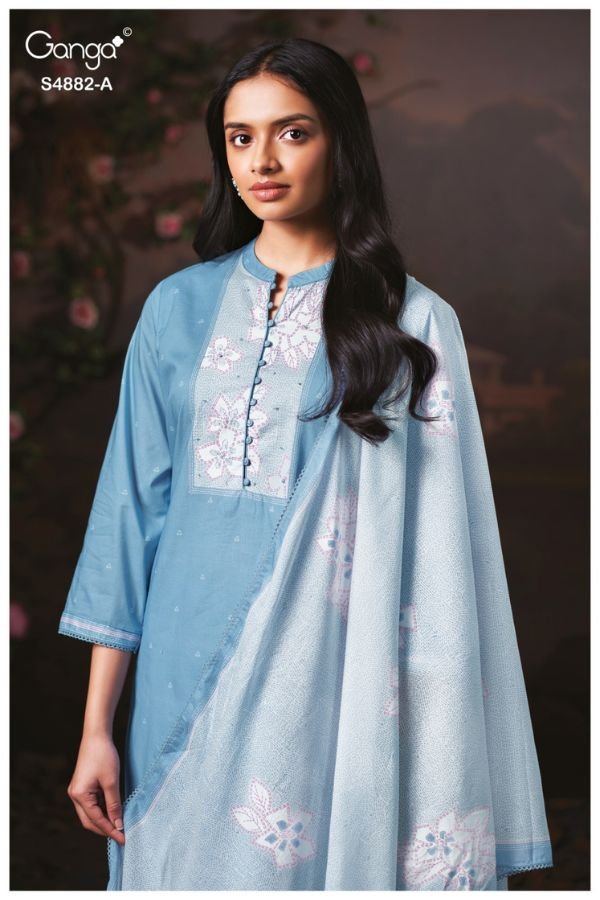 Ganga Fashion Cryska S4882 Premium Cotton Suit S4882-A