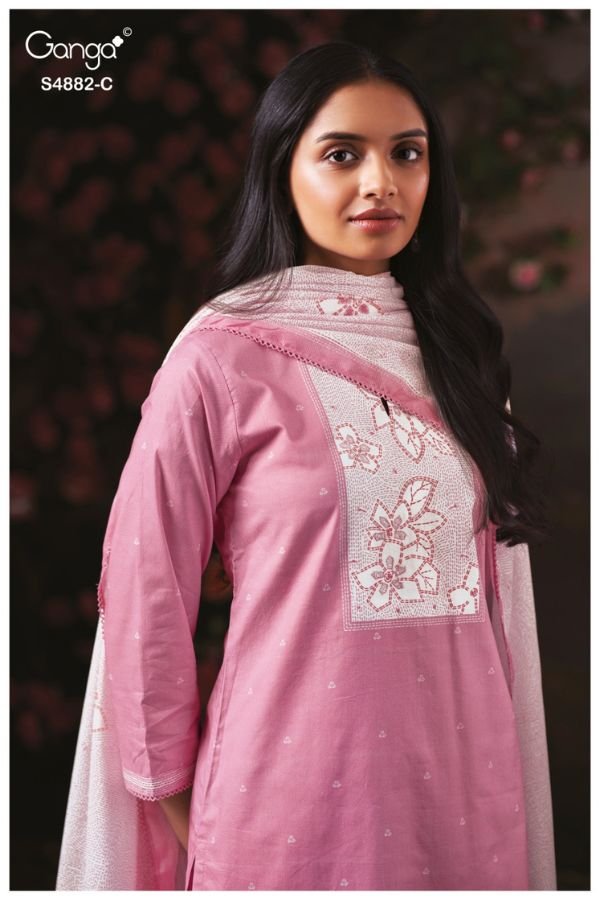 Ganga Fashion Cryska S4882 Premium Cotton Suit S4882-C
