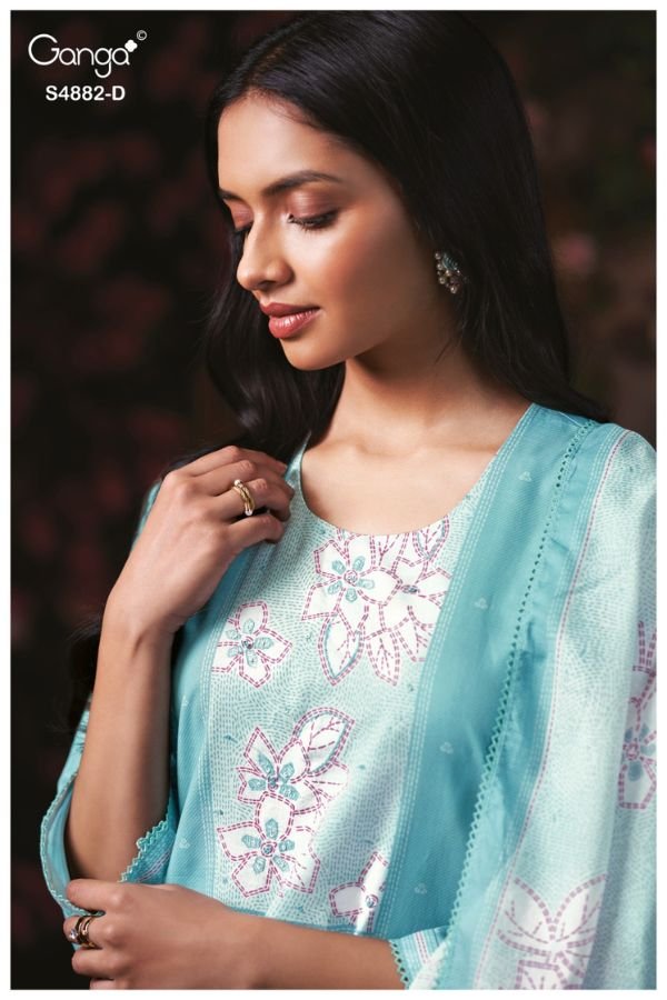 Ganga Fashion Cryska S4882 Premium Cotton Suit S4882-D
