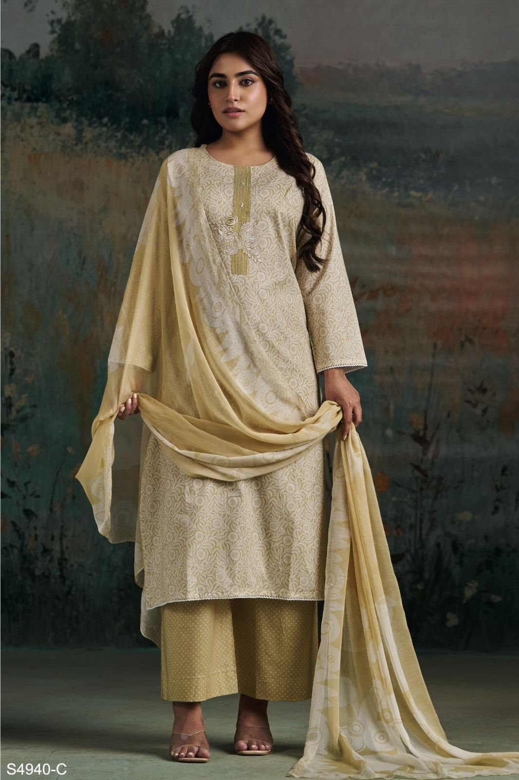 Ganga Fashion Darvikaa S4940 Premium Cotton Suit S4940-C