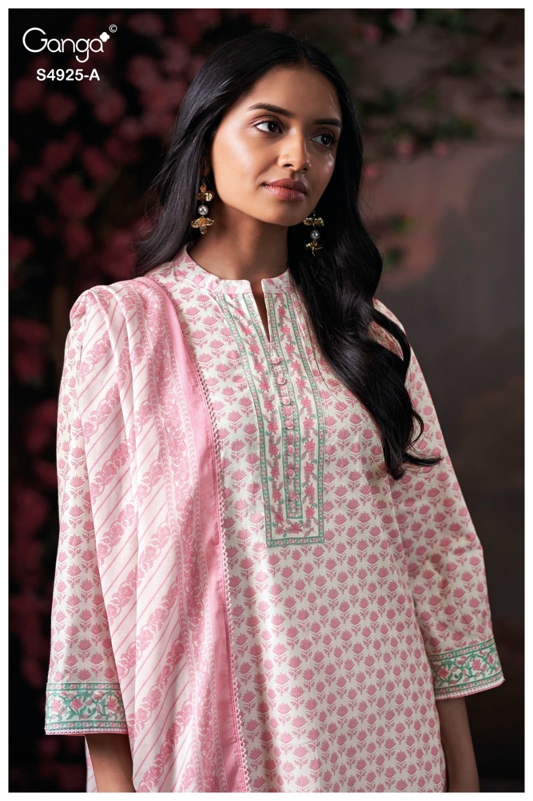 Ganga Fashion Dhrisha S4925 Premium Cotton Suit S4925-A