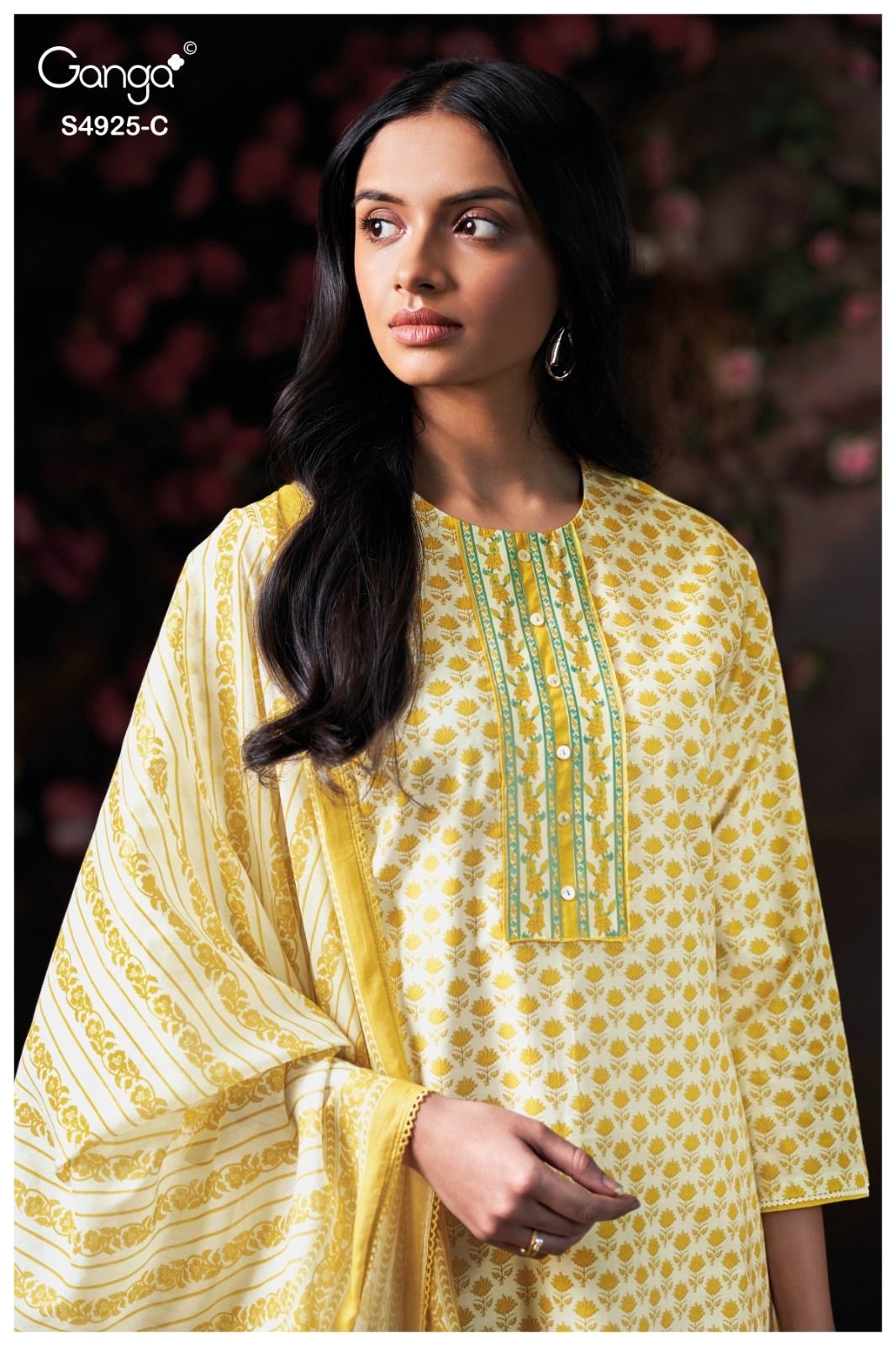 Ganga Fashion Dhrisha S492C5 Premium Cotton Suit S4925-C