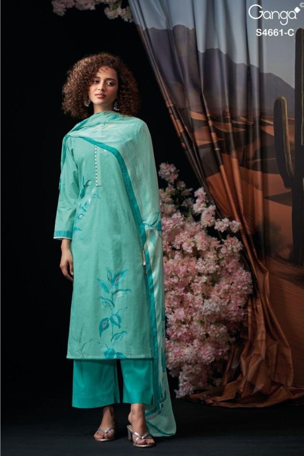 Ganga Fashion Ditiya S4661 Premium Cotton Suits S4661-C