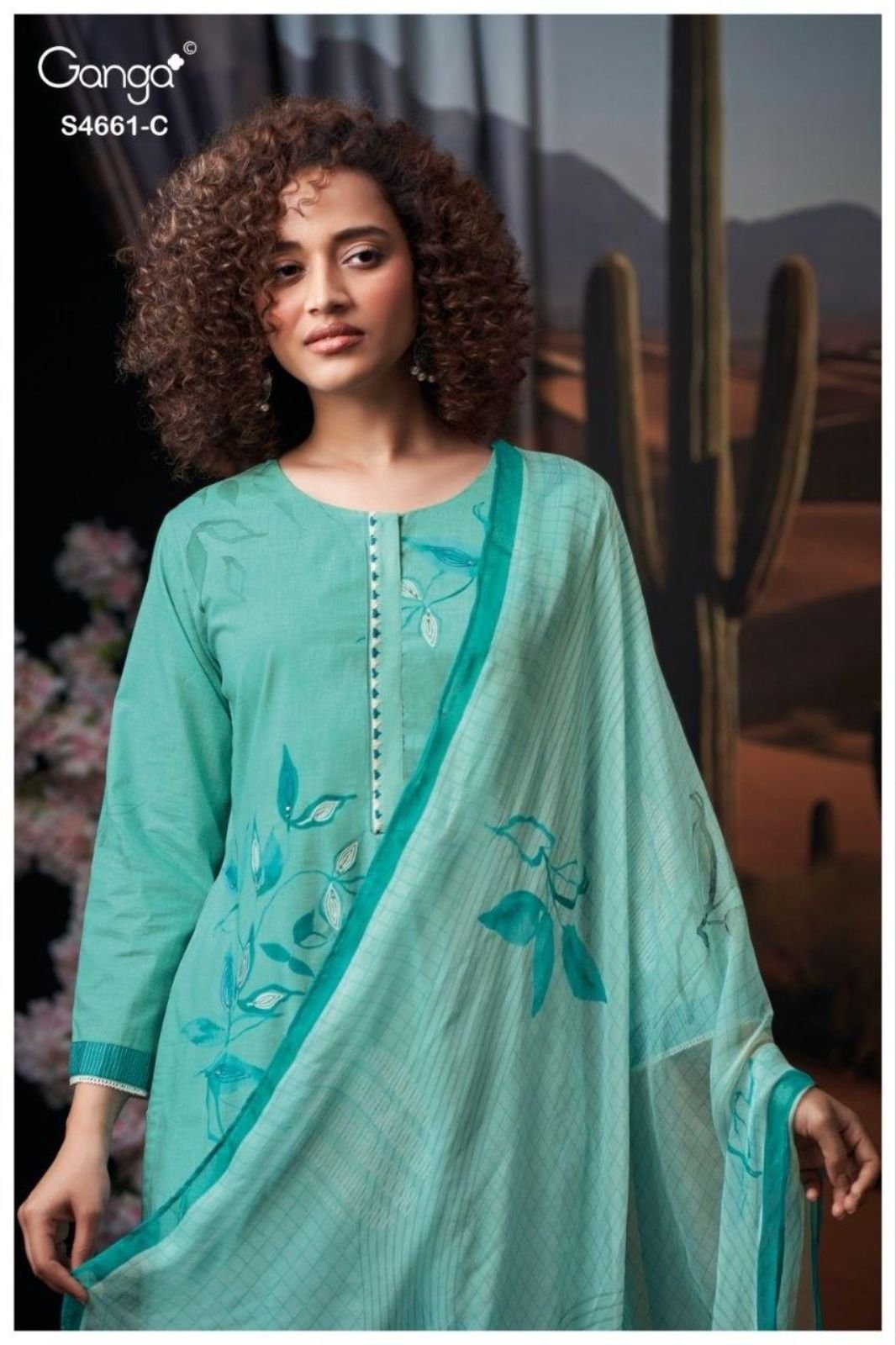 Ganga Fashion Ditiya S4661 Premium Cotton Suits S4661-C