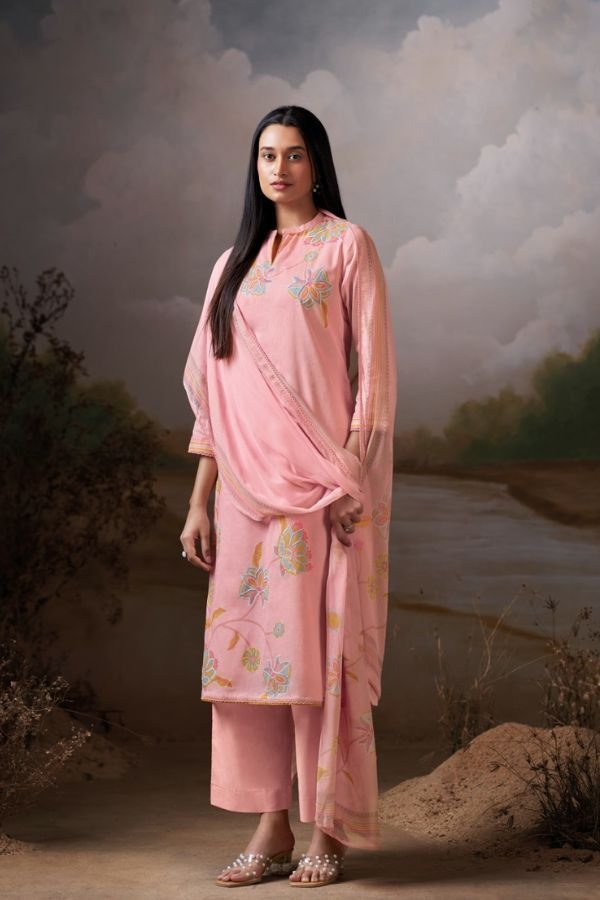 Ganga Fashion Dovinia S4789 Pure Organdy Mul Suit S4789-A