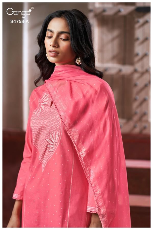 Ganga Fashion Dynza S4758 Premium Cotton Suit S4758-A