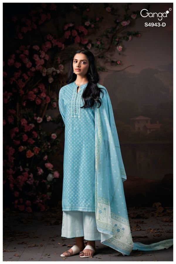 Ganga Fashion Elyndra S4943 Premium Cotton Suit S4943-D