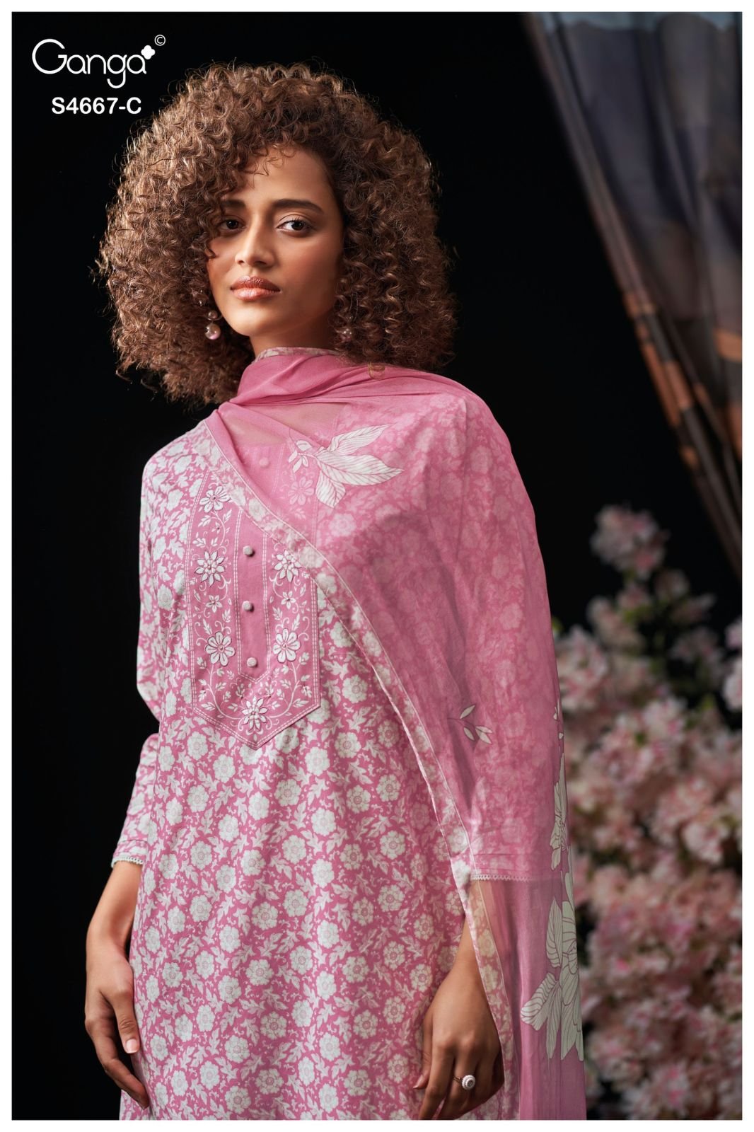 Ganga Fashion Eshara S4667 Premium Cotton Suit S4667-C