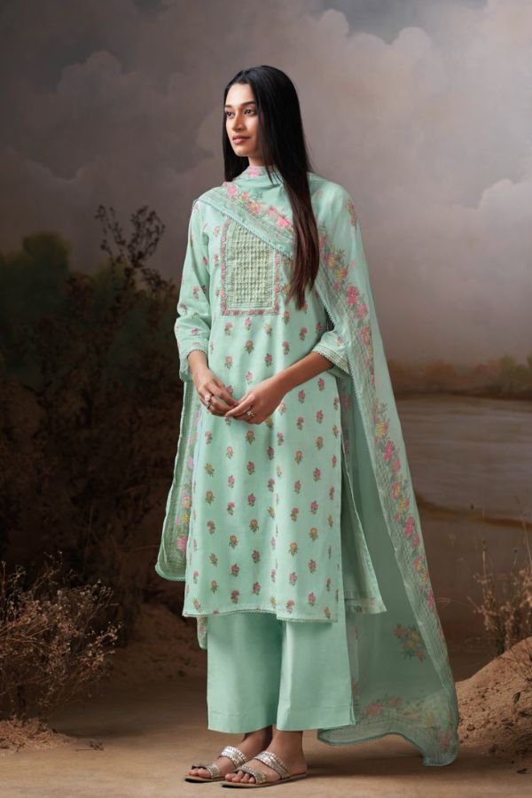 Ganga Fashion Eshmita S4790 Premium Organdy Mul Suit S4790-B