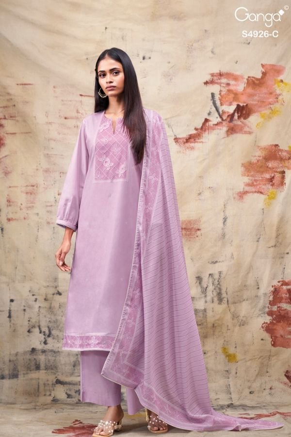 Ganga Fashion Garvya S4926 Premium Cotton Suit S4926-C