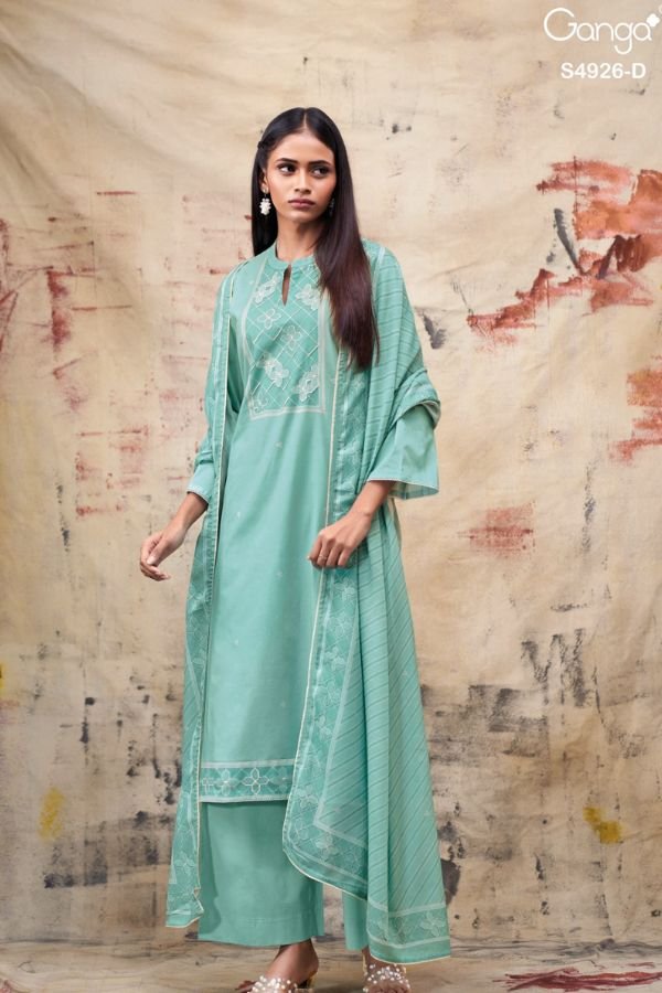 Ganga Fashion Garvya S4926 Premium Cotton Suit S4926-D