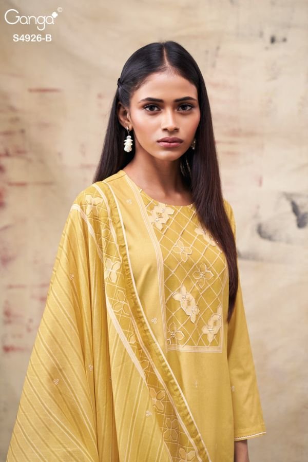Ganga Fashion Garvya S4926 Premium Cotton Suit S4926-B