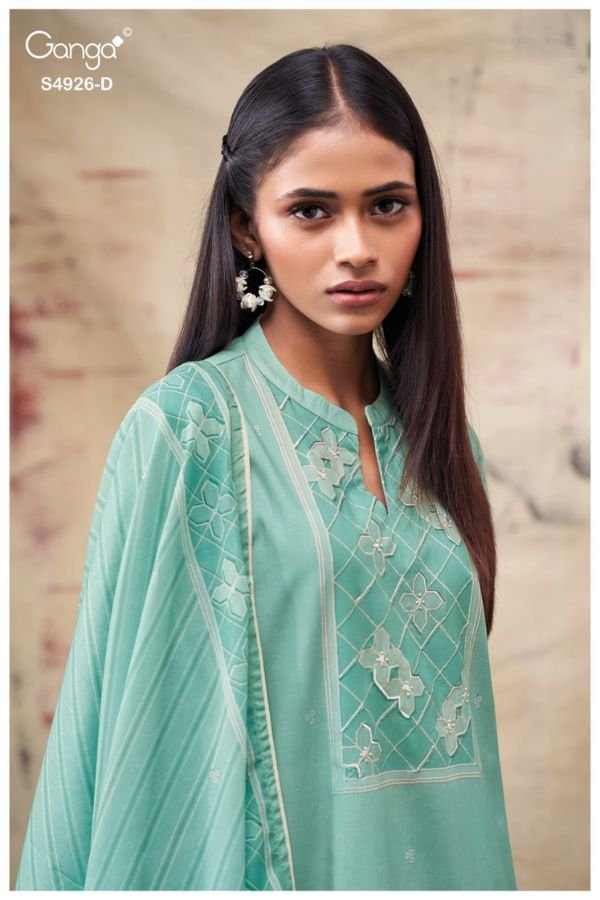 Ganga Fashion Garvya S4926 Premium Cotton Suit S4926-D
