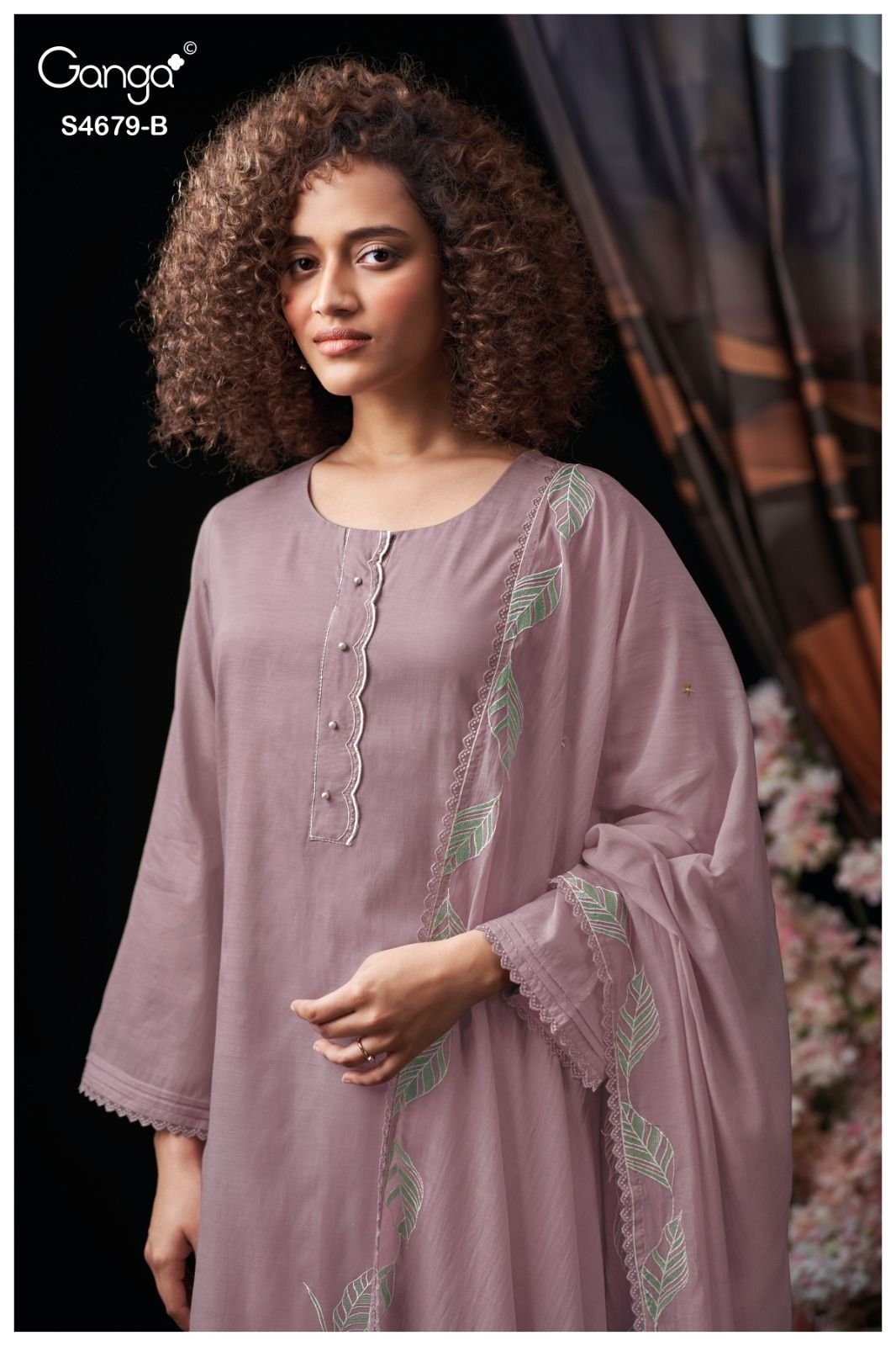 Ganga Fashion Givra S4679 Premium Pure Mul Suit S4679-B