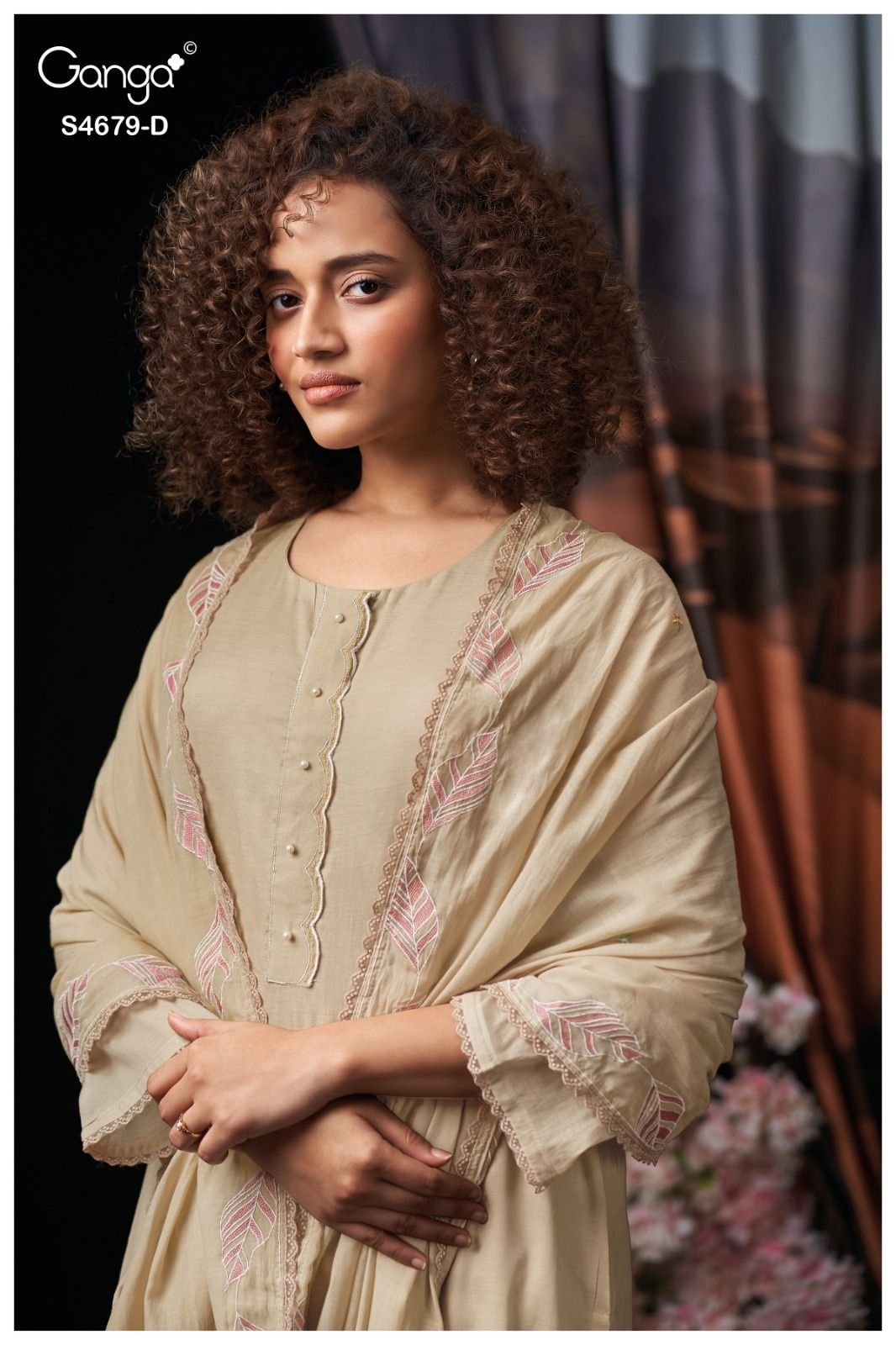 Ganga Fashion Givra S4679 Premium Pure Mul Suit S4679-D
