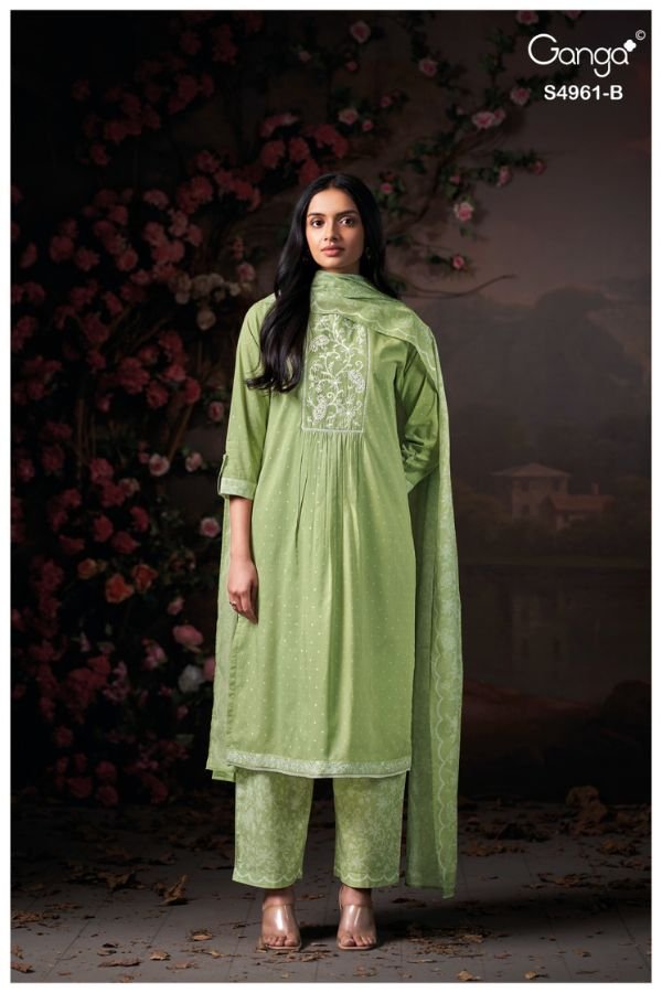 Ganga Fashion Griselda S4961 Premium Cotton Suit S4961-B