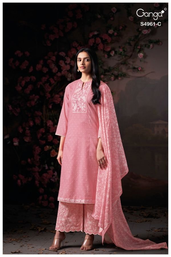 Ganga Fashion Griselda S4961 Premium Cotton Suit S4961-C