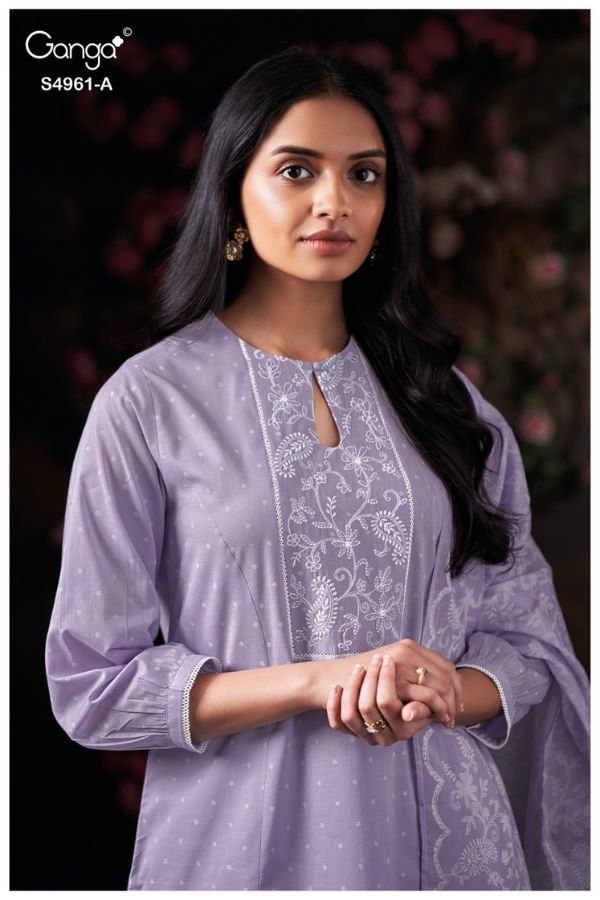 Ganga Fashion Griselda S4961 Premium Cotton Suit S4961-A