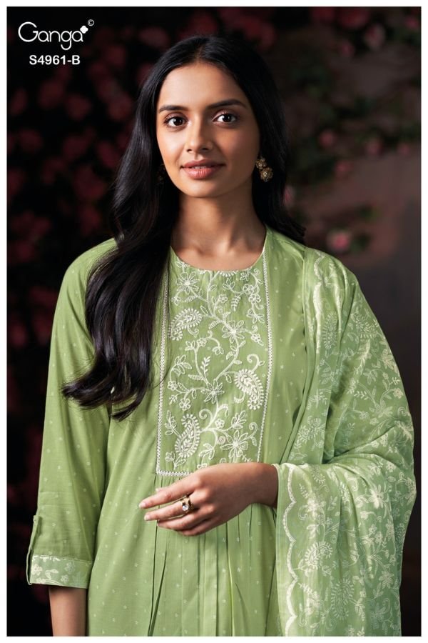 Ganga Fashion Griselda S4961 Premium Cotton Suit S4961-B