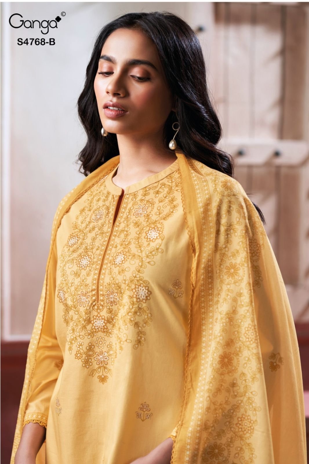 Ganga Fashion Grishma S4768 Premium Cotton Suit S47686-B