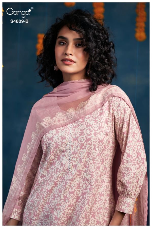 Ganga Fashion Hespera S4809 Premium Cotton Suit S4809-B