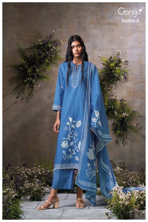 Ganga Fashion Ishmita S4805 Premium Cotton Suit S4805-A