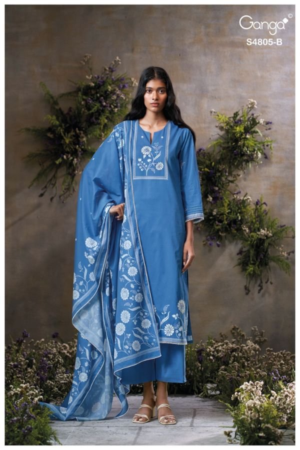 Ganga Fashion Ishmita S4805 Premium Cotton Suit S4805-B