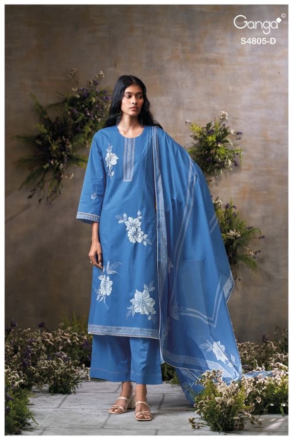 Ganga Fashion Ishmita S4805 Premium Cotton Suit S4805-D