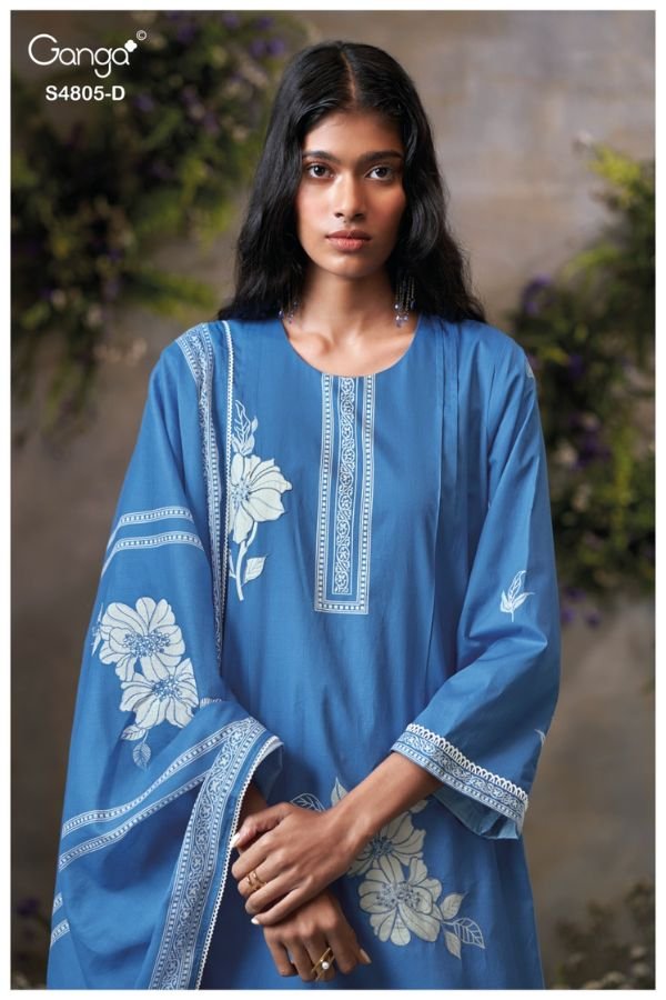 Ganga Fashion Ishmita S4805 Premium Cotton Suit S4805-D